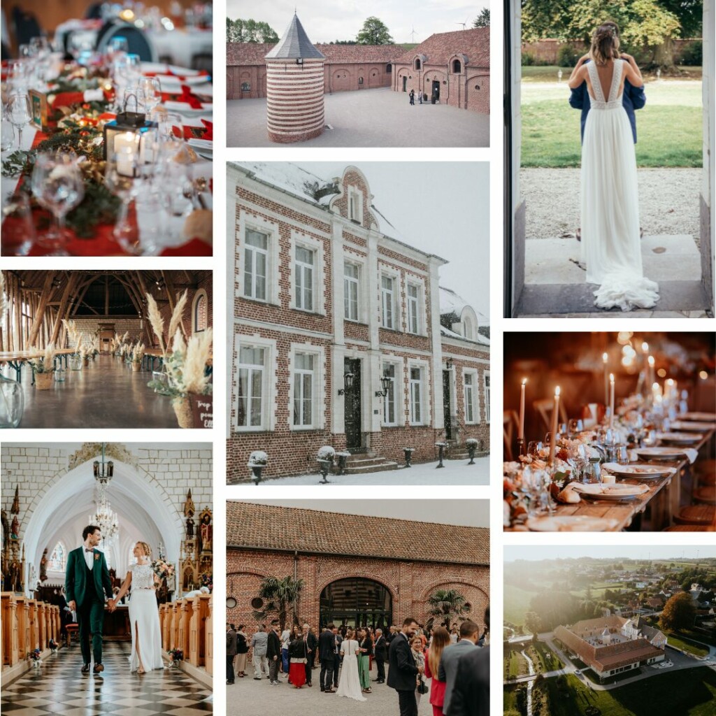 Domaine de la Traxène illustrant des mariages sur mesure au fil des saisons : mariage au printemps, mariage en été, mariage en automne et mariage en hiver, avec cérémonie, réception, cocktail, dîner et hébergement dans un domaine d’exception du Pas-de-Calais.