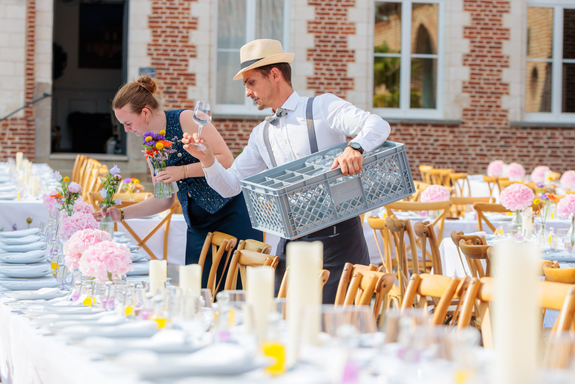 Préparation du repas de mariage